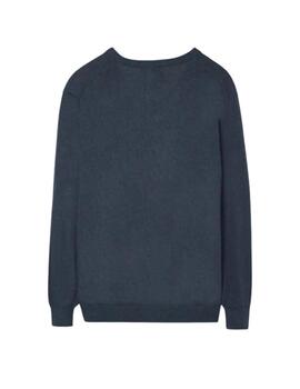 Silbon Jersey Classic Cuello Pico Azul Gris