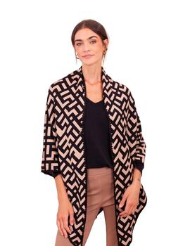 Anna Mora Bufanda Beige y negro