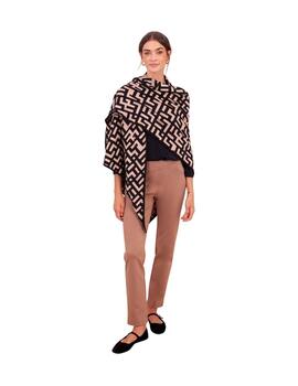 Anna Mora Bufanda Beige y negro