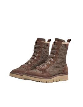 Panchic Botas P005 Combat Quilted Marrón