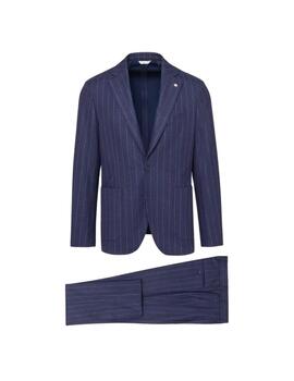 Manuel Ritz Traje Azul marino raya diplomática