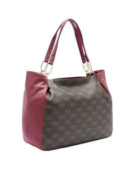 Liujo Bolso tote mediano con logo Granate