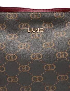 Liujo Bolso tote mediano con logo Granate