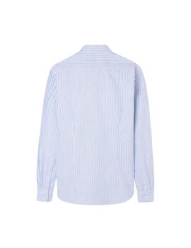 Silbon Camisa Sport Oxford Rayas Azul Verde