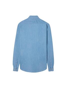 Silbon Camisa Sport Denim Regular Fit Azul Claro