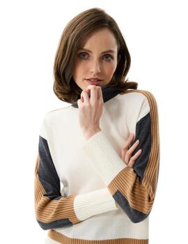 Leo & Ugo Jersey Blanco, beige y gris