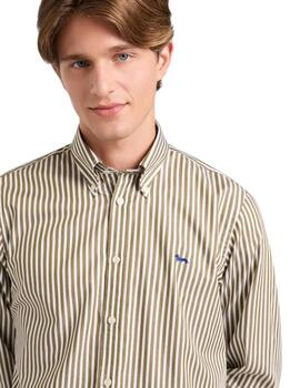 Harmont & Blaine Camisa perro salchicha Verde raya