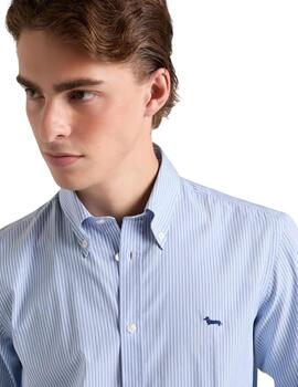 Harmont & Blaine Camisa perro salchicha Azul rayas