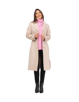 Fashion Abrigo Double Face Aliso Marfil