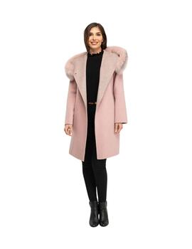 Fashion Abrigo Double Face Amareto Rosa