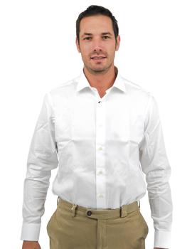 Camisa Huntershire Blanca de Vestir Para Hombre