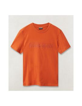 Camiseta Napapijri de manga corta Sevora Naranja Para Hombre