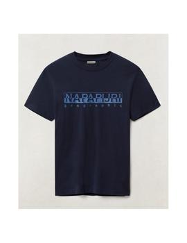 Camiseta Napapijri de manga corta Sevora Azul Para Hombre