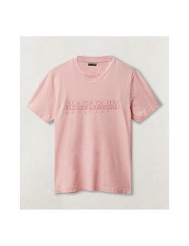 Camiseta Napapijri de manga corta Sevora Rosa Para Hombre