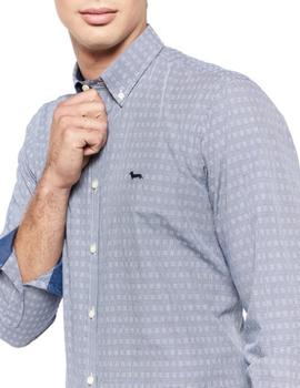 Camisa Harmont - Blaine Microestampado Marino Para Hombre