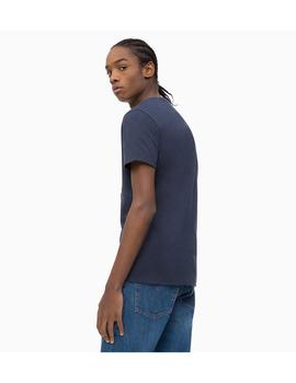 Camiseta Calvin Klein slim con logo Marino Para Hombre