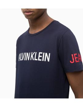 Camiseta Calvin Klein Con Logo Marino Para Hombre