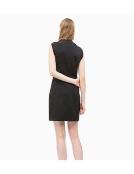 Vestido Calvin Klein Negro ajustado de punto Para Mujer