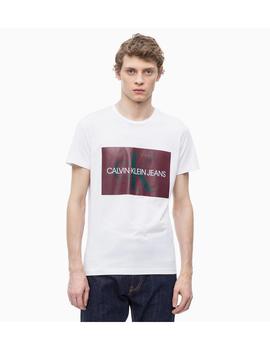 Camiseta Calvin Klein slim con logo Blanca Para Hombre