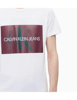 Camiseta Calvin Klein slim con logo Blanca Para Hombre