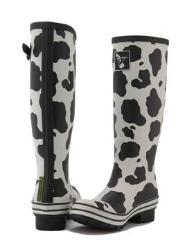 EVERCREATURES MD. COW WELLIES COLOR.BLANCO NEGR