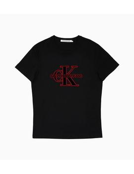 Camiseta Calvin Klein Slim Con Logo Negra Para Hombre