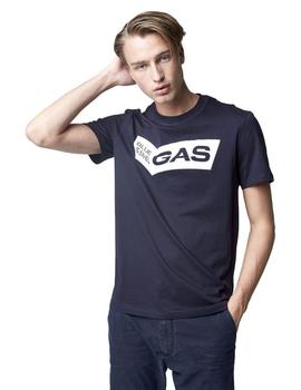 Camiseta Gas Mauri Marino de manga corta de hombre con Logo