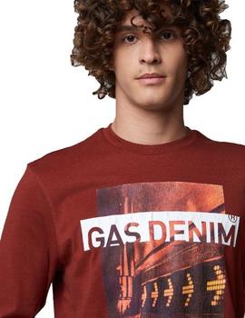 Camiseta Gas Giampy Roja de manga larga de hombre