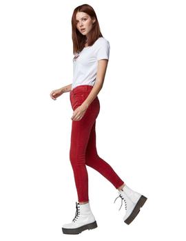 Pantalones Gas Star Rojos de mujer de terciopelo elastizado
