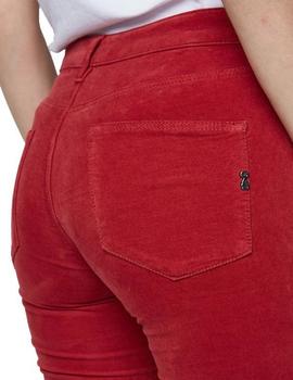 Pantalones Gas Star Rojos de mujer de terciopelo elastizado