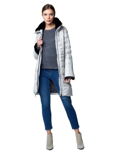 Anorak Gas Skyler Gris de plumas largo de mujer con