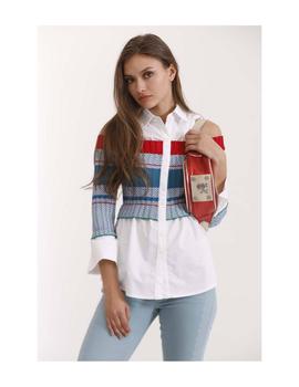 Jersey Camisa Highly Preppy Tricot Mixed Para Mujer