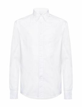 Camisa Calvin Klein Popelina Blanca Para Hombre
