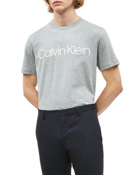 Camiseta Calvin Klein Gris Con Logo Blanco Para Hombre