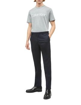 Camiseta Calvin Klein Gris Con Logo Blanco Para Hombre