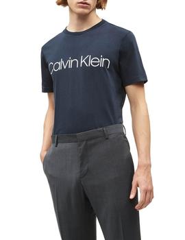 Camiseta Calvin Klein Marino Con Logo Blanco Para Hombre