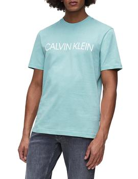 Camiseta Calvin Klein Verde Granito Con Logo Para Hombre