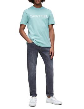 Camiseta Calvin Klein Verde Granito Con Logo Para Hombre