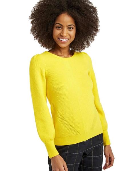 Jersey de Naf Naf Troquelado En Color Limon Para Mujer