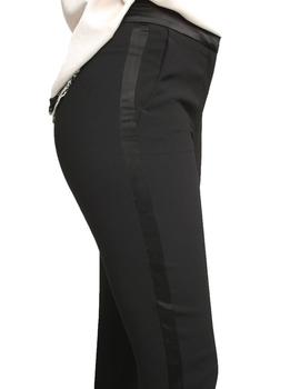 Pantalon Alba Conde Negro Tobillero Para Mujer