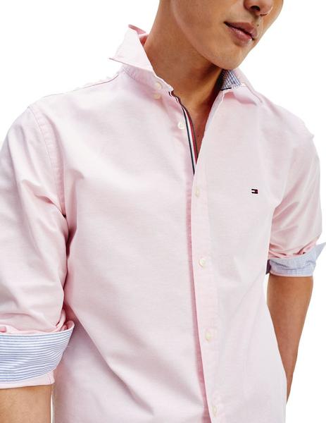 Consulta engañar recuerda Camisa Tommy Hilfiger De Algodón Orgánico Rosa Para Homb