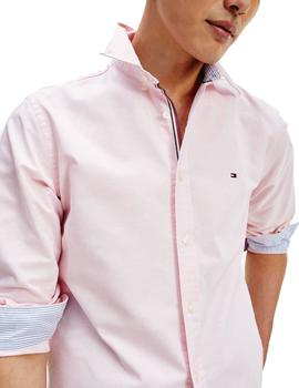 Camisa Tommy Hilfiger De Algodón Orgánico Rosa Para Hombre