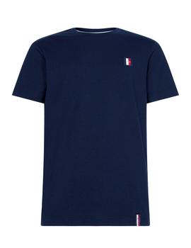 Camiseta Tommy Hilfiger Amplia Marino Para Hombre