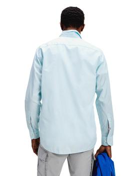 Camisa Tommy Hilfiger Estampado Geométrico Azul Para Hombre