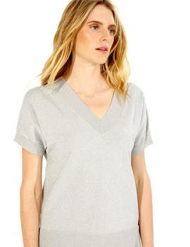 Camiseta Vilagallo Isabella Plata Lurex Para Mujer