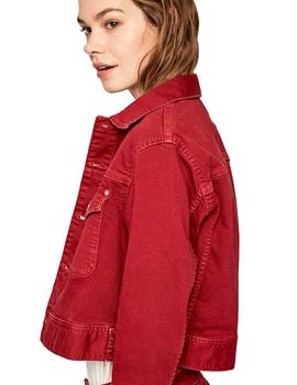 Cazadora Pepe Jeans Corta Tiffany Roja Para Mujer
