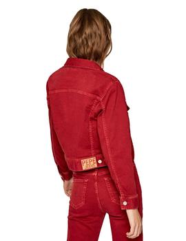 Cazadora Pepe Jeans Corta Tiffany Roja Para Mujer