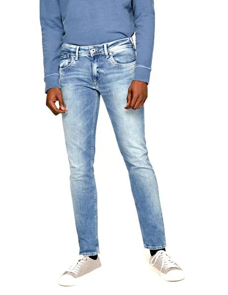 Vaqueros Slim Fit Lavados Para Hombre