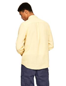 Camisa Pepe Jeans Básica Addison Amarilla Para Hombre