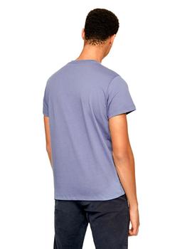Camiseta Pepe Jeans Estampada Morton Azul Para Hombre